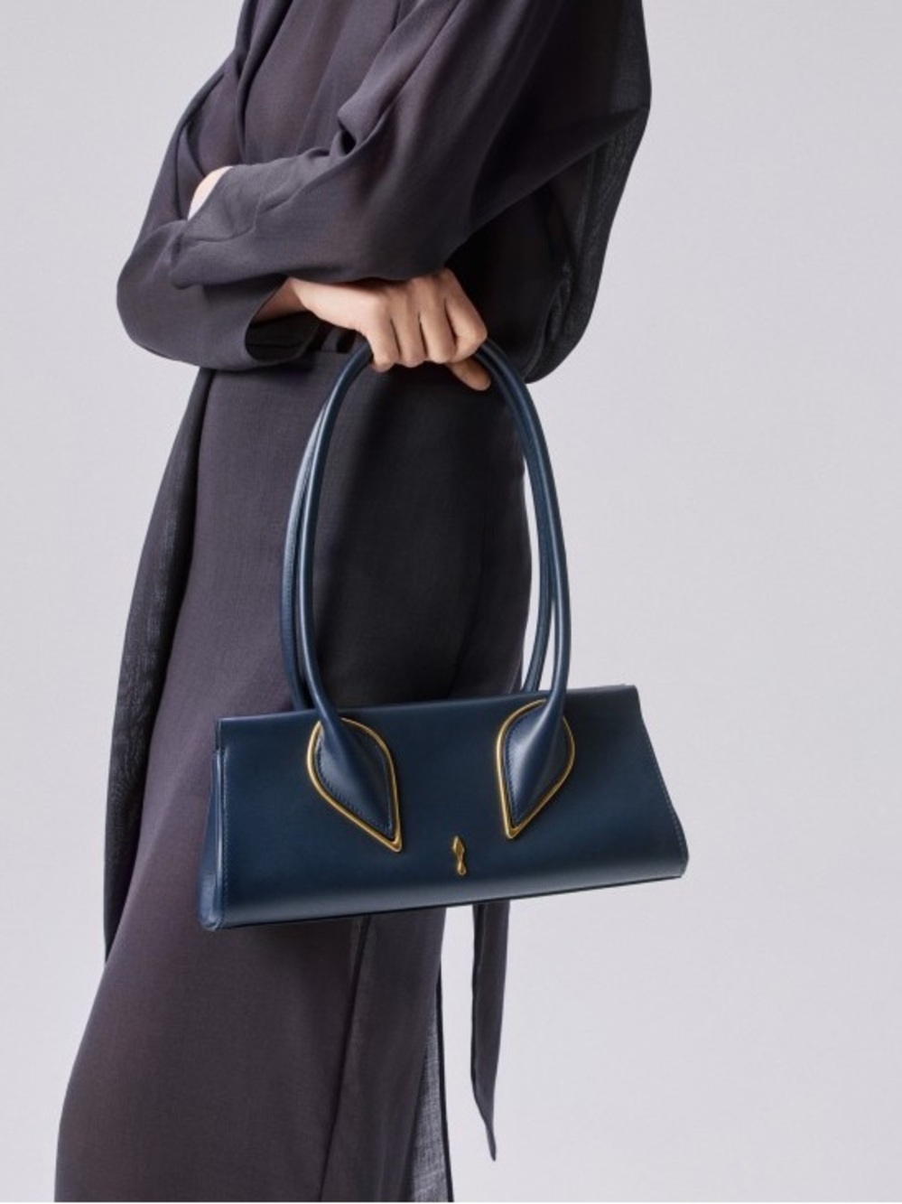 Christian Louboutin Venus Shoulder Bag in Navy and Gold